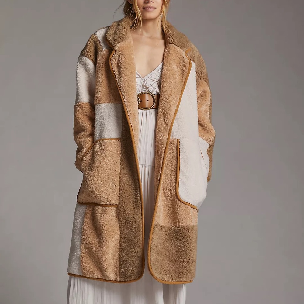 Eugenia Sherpa Coat Anthropologie